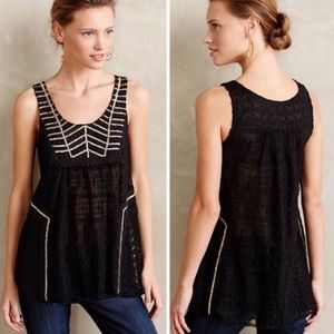 Anthro Vanessa Virginia Glinter Beaded Tunic